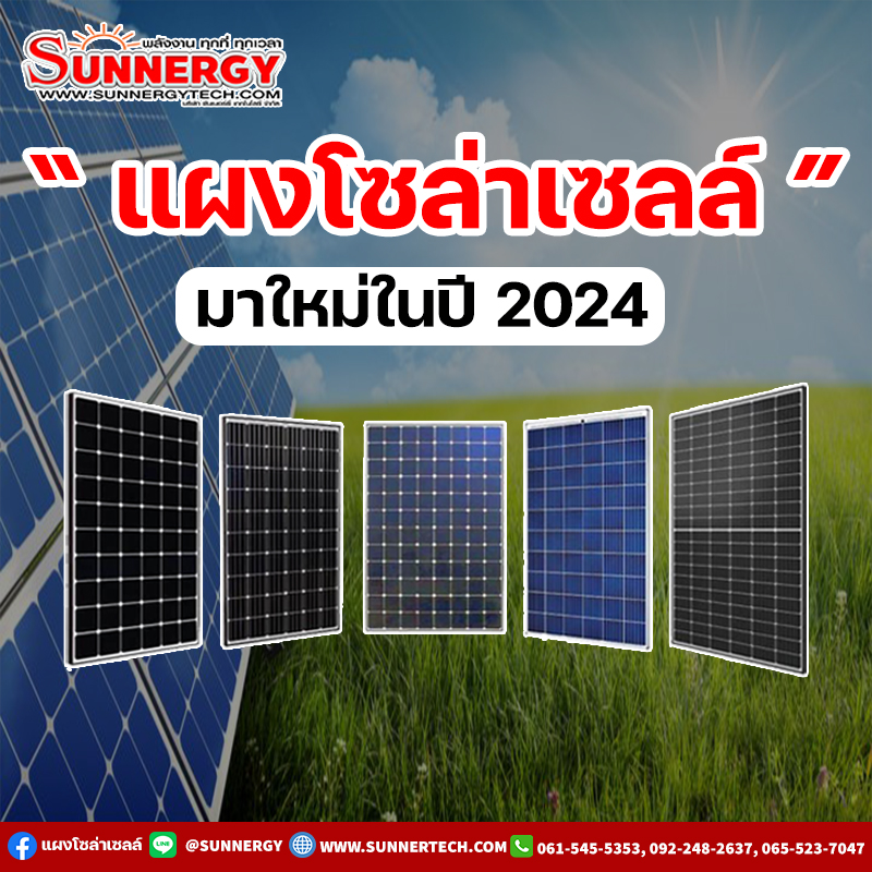 การติดตั้งแผงโซล่าเซลล์โดยซันเนอร์ยี่ในทุ่งแดดสดใส