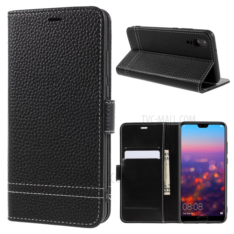 Case Huawei P20 / Pre-order * เคสกระเป๋าสตางค์ ผิวลิ้นจี่ *