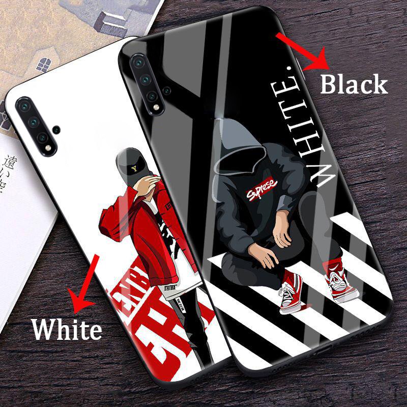 Case Huawei Nova 5T / Pre-order * เคสกระจกนิรภัย สไตล์Graffiti Street แผ่นหลัง + กรอบ TPU *