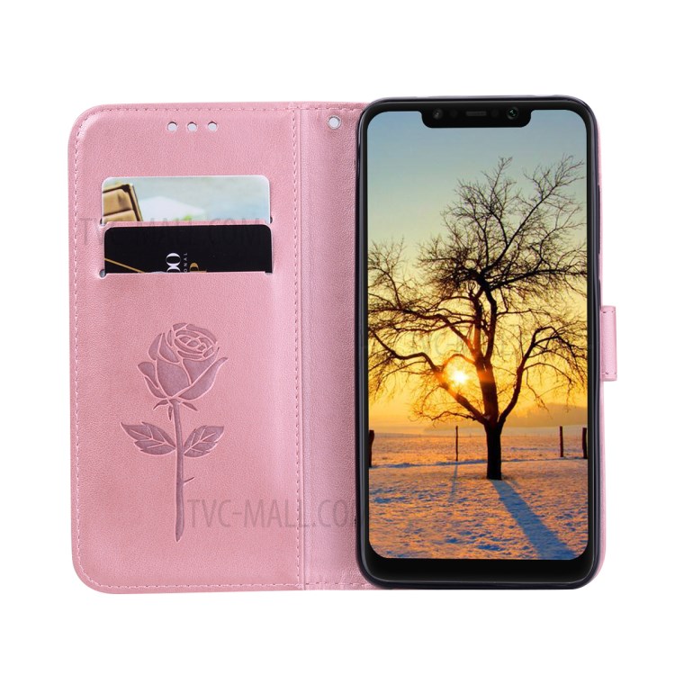 Case Xiaomi Pocophone F1 / พรีออเดอร์ * HAT PRINCE ตราตรึงโรสแบบขาตั้งกระเป๋าสตางค์หนัง *