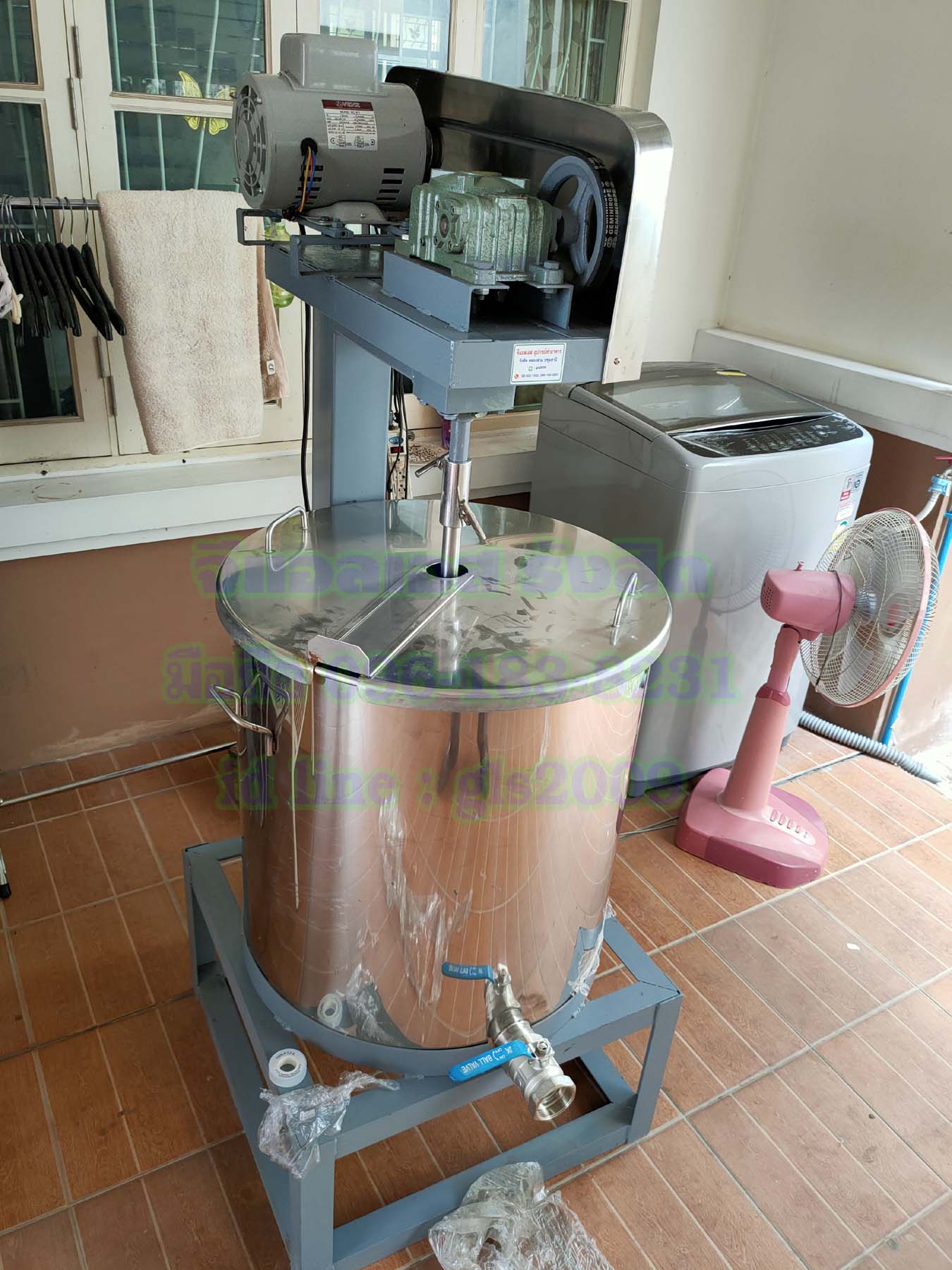 เครื่องผสมของเหลว100ลิตร1แรง