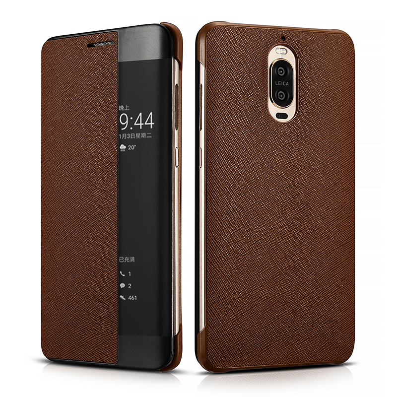 Case Huawei Mate 9 Pro / Pre-order * XOOMZ สมาร์ท หนังPU กากบาท handcrafted และสไตล์วินเทจ *