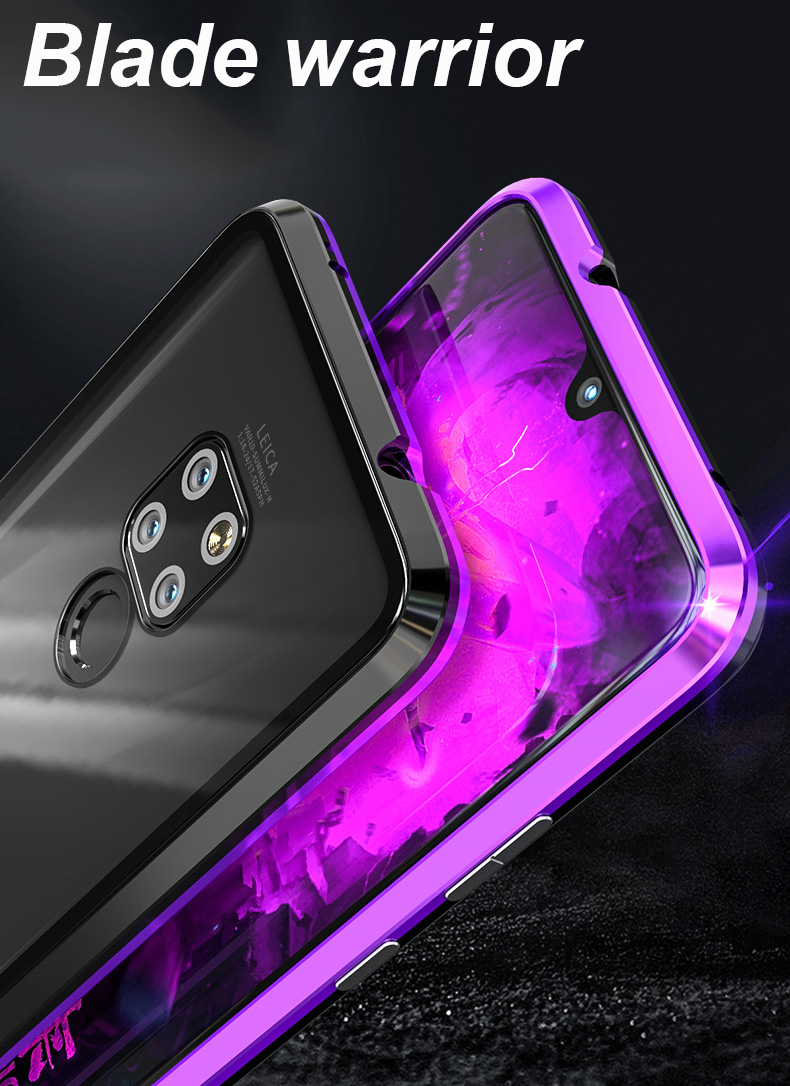 Case Huawei Mate 20 X / Pre-order * เคสกรอบโลหะแม่เหล็ก + ปกหลังกระจกนิรภัย ถอดออกได้ *