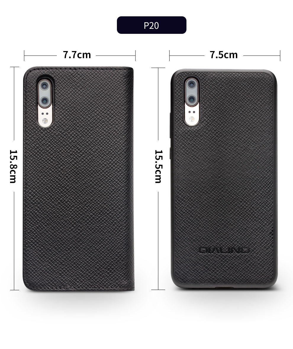 Case Huawei P20 / Pre-order * QIALINO เนื้อหนังวัวแท้ + PC + TPU ถอดออกได้ 2 in 1 *