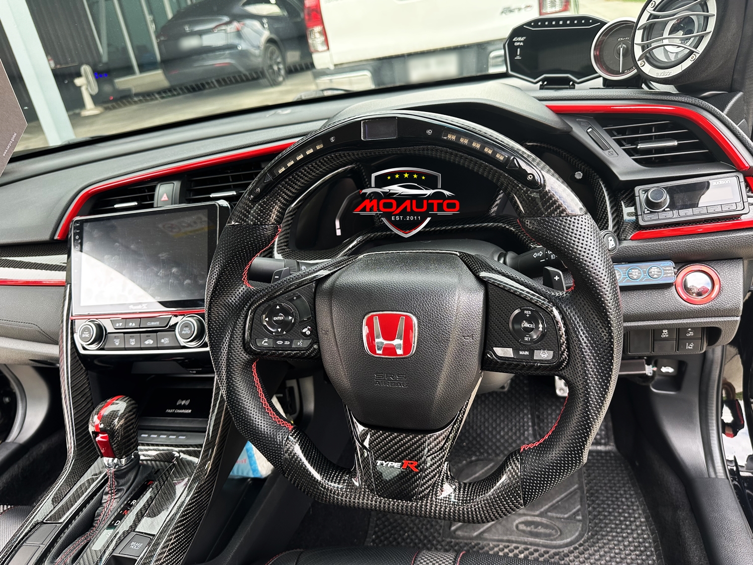 คอนโซลหน้าคาร์บอนแท้ CIVIC FC / FK 2016-2021