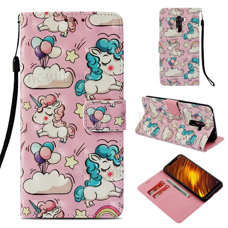 Case Xiaomi Pocophone F1 / พรีออเดอร์ * รูปแบบการพิมพ์ปกหนัง PU การออกแบบกระเป๋าสตางค์เหมาะกับบัตรและเงินสด *