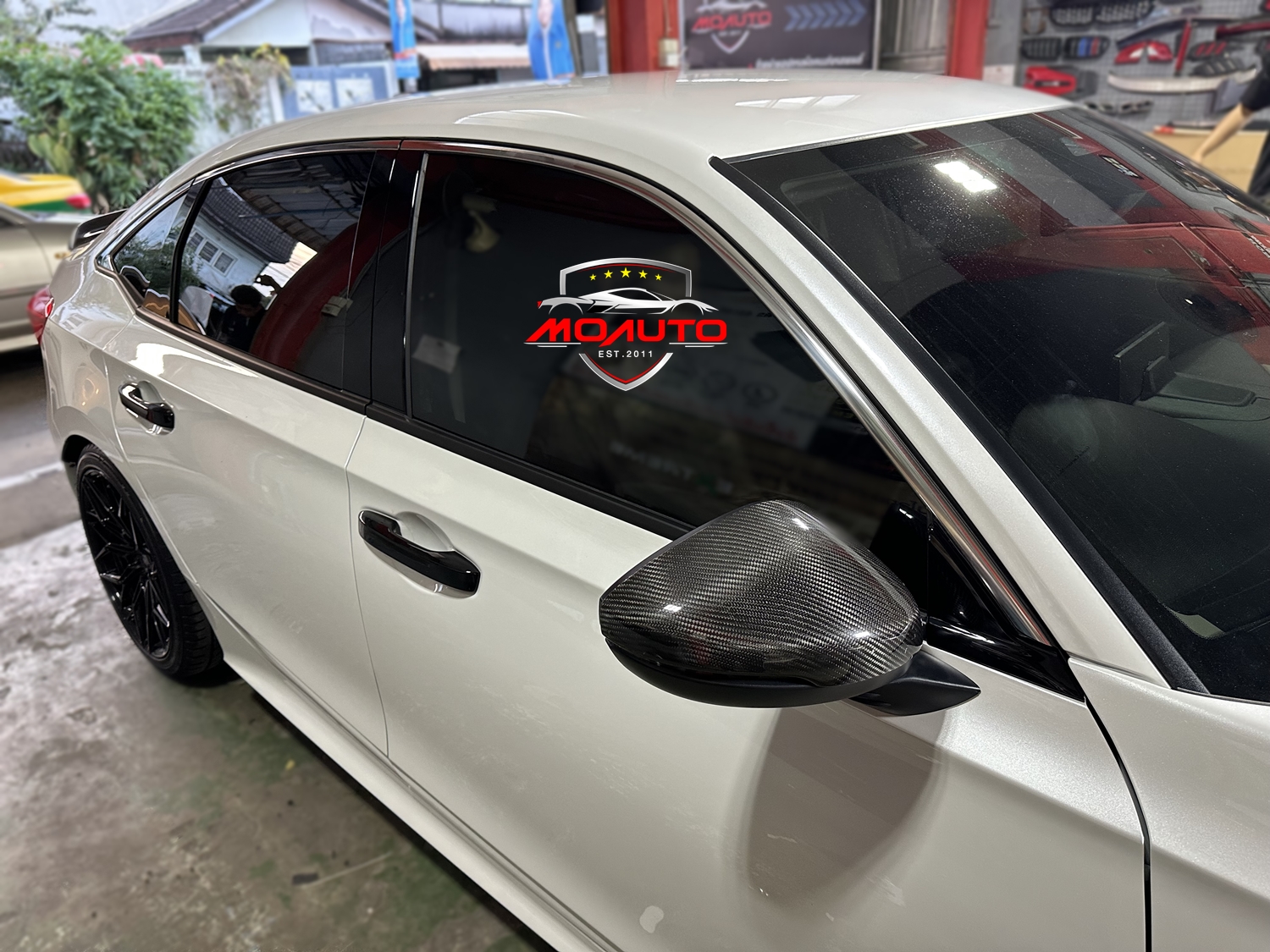 เสาประตู A B ดำเงา RS แท้ CIVIC FE