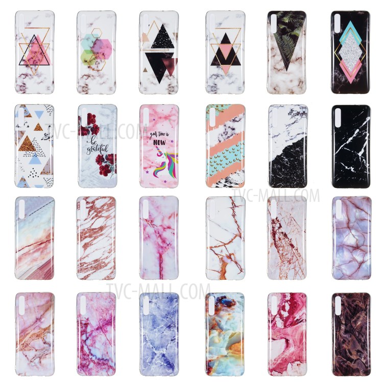 Case Samsung Galaxy A70 / Pre-order * เคสลายหินอ่อน IMD เคสมือถือ TPU เจล *