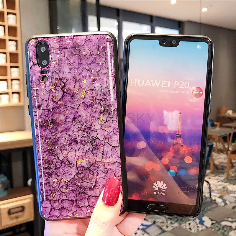 Case Huawei P20 Pro / Pre-order * เคสเคลือบปั๊มทองคำเลอค่าหรูหรา วัสดุ TPU อ่อนนุ่มยืดหยุ่นและทนทาน *