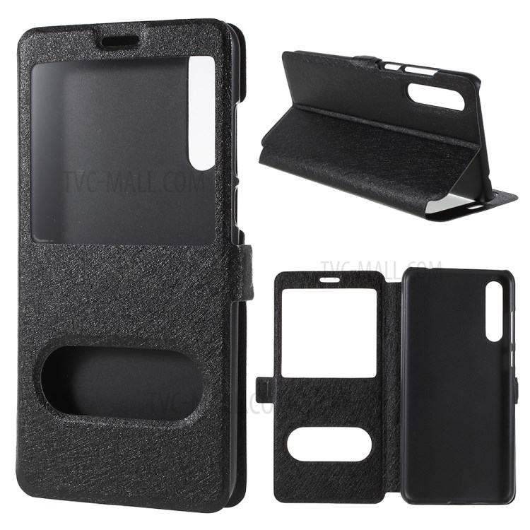 Case Huawei P20 Pro / Pre-order * พื้นผิวผ้าไหม 2 ช่องหน้าต่าง *