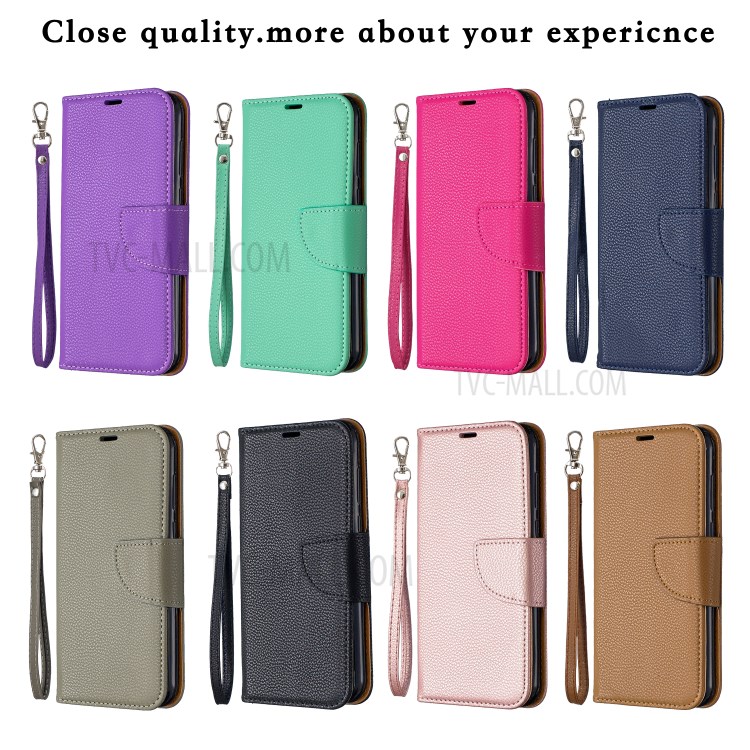 Case Huawei Y5 2019 / Pre-Order * กระเป๋าสตางค์ผิวหนังลิ้นจี่ พกพากระเป๋าได้ง่ายด้วยสายคล้องมือ *