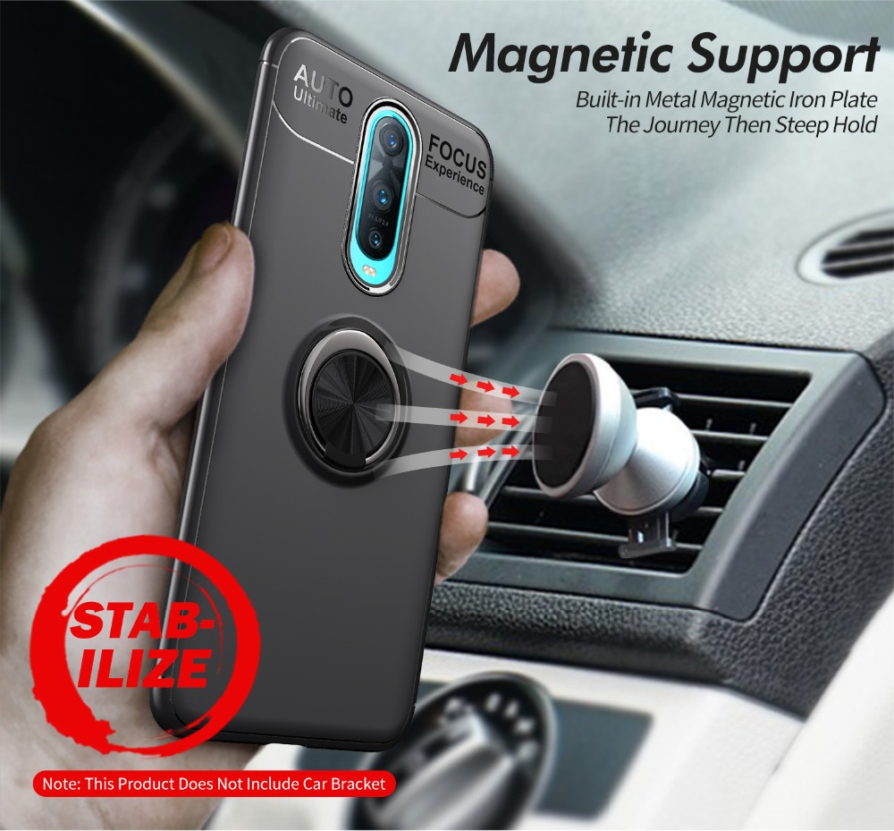 Case OPPO R17 Pro / Pre-Order * เคส TPU แหวนนิ้ว + ขาตั้ง (Built-in โลหะแผ่นแม่เหล็ก) *