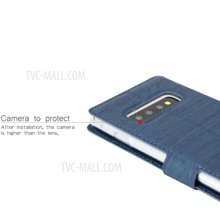 Case Samsung Galaxy S10 / Pre-Order * เคสลายไม้หนัง PU ยืนการ์ดสล็อตเคสTPU ด้วยเชือกแขวน *