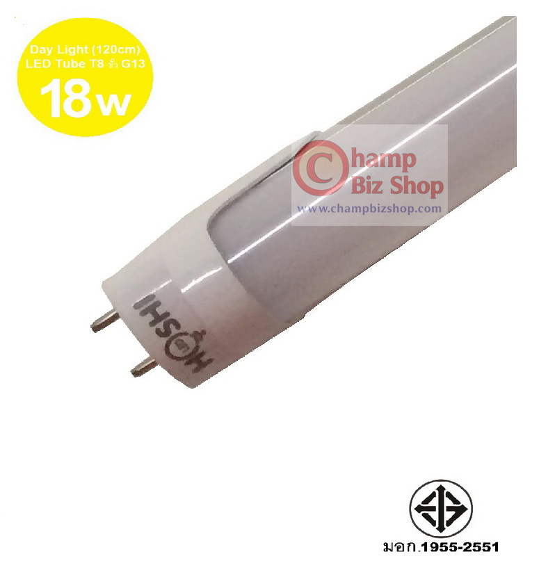 หลอดไฟ LED HOSHI T8 18W (CW) Day แสงสีขาว