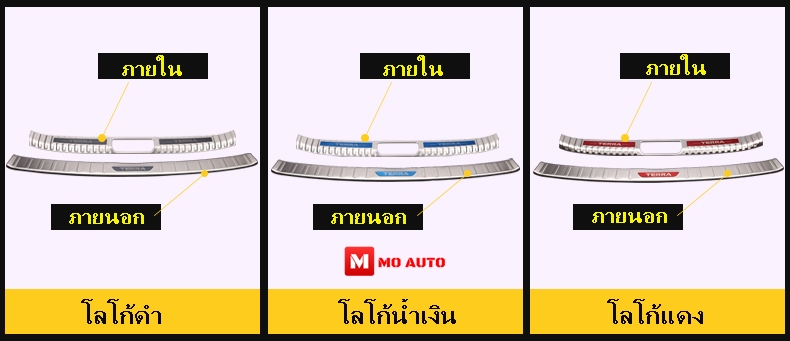 เพลทกันรอยท้ายสแตนเลท ภายใน ภายนอก TERRA