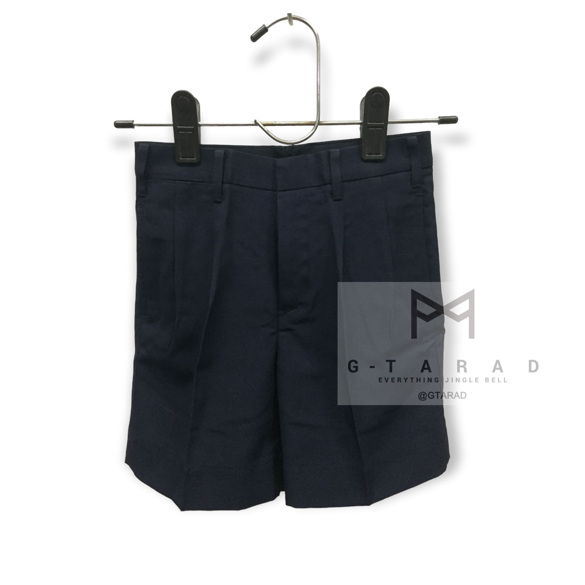 กางเกงนักเรียนตราสมอ สีกรมท่า (กรมเข้ม) กรมเหล่าอากาศ ยาว 19 นิ้ว (เอว 28-39 นิ้ว)