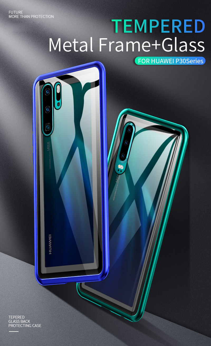 Case Huawei P30 Pro / Pre-Order * กรอบโลหะแม่เหล็ก + กระจก ครอบคลุม 360 องศา *