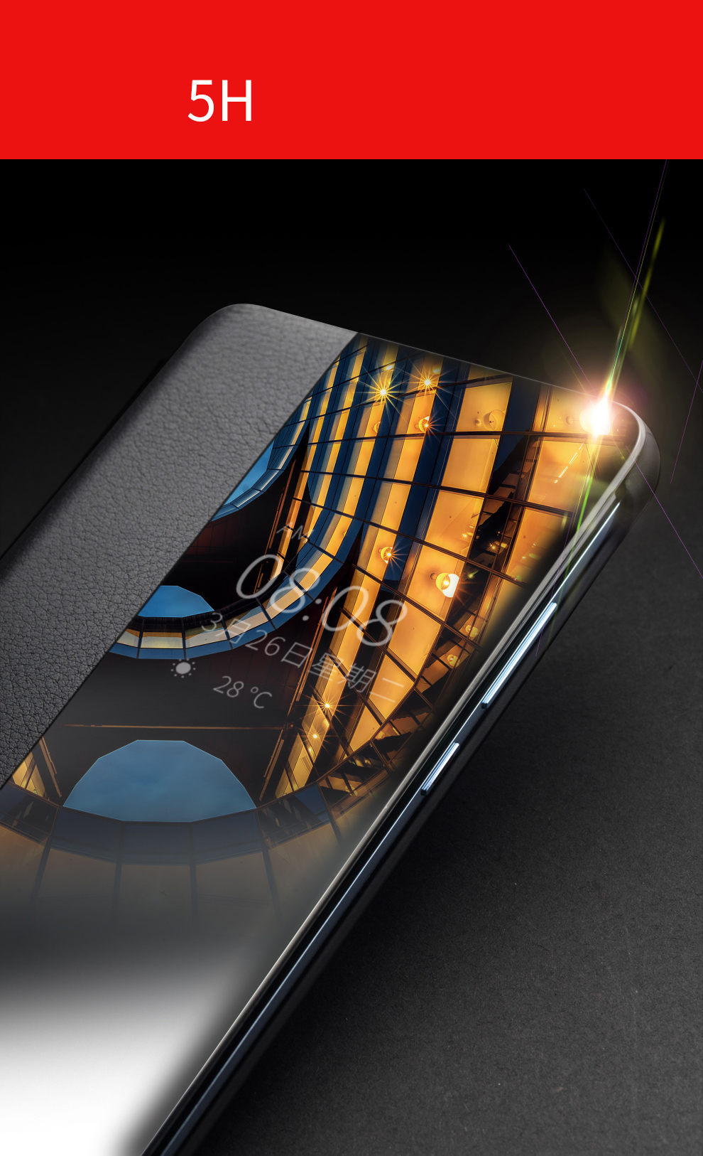 Case Huawei P30 Pro / Pre-Order * QIALINO Smart Phone Case หนังวัวชั้นบนสุดของแท้ สนับสนุนฟังก์ชั่นปลุก / นอนหลับอัจฉริยะ *