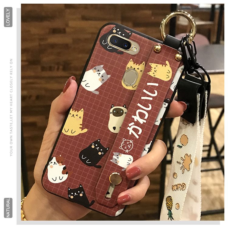 Case OPPO A5s / Pre-Order * เคสกันกระแทกสำหรับTPU ฝาครอบซิลิโคนการ์ตูนน่ารัก + สายคล้องมือ + สายคล้องคอ *
