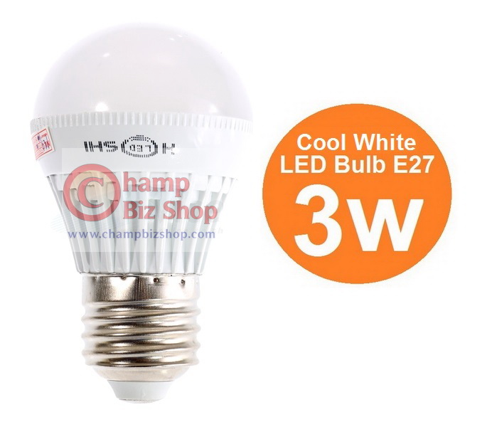 หลอดไฟ LED HOSHI E27 3W (CW) Day แสงสีขาว