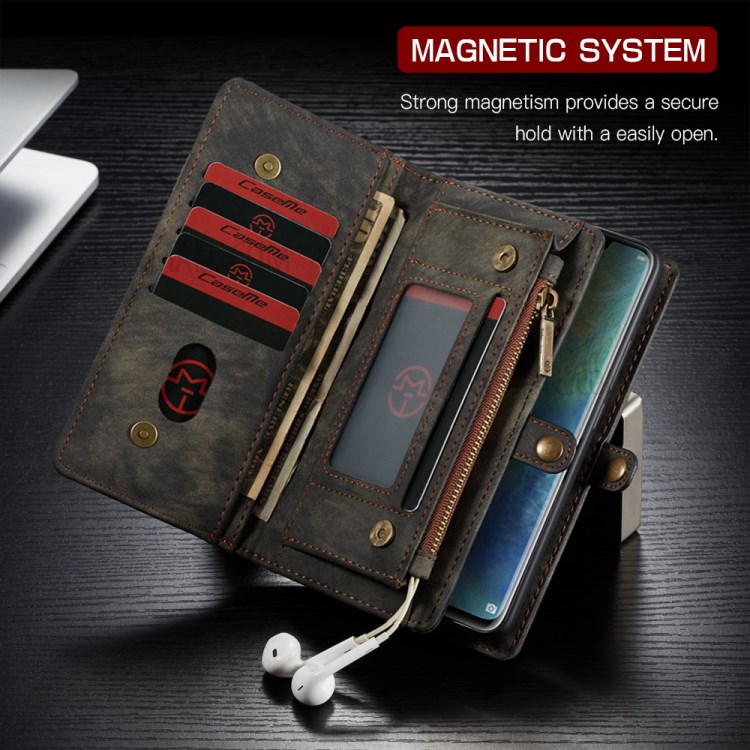 Case Huawei Mate 20 Pro / Pre-order * CASEME ปกหนังแยกกระเป๋าซิปอเนกประสงค์ 2-in-1 สไตล์ย้อนยุค *