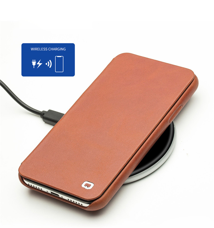 Case iPhone X, iPhone XS # Pre-Order * QIALINO Auto-sleep / wake หนังแท้ชั้นบนสุดสไตล์ธุรกิจหรูหรา *