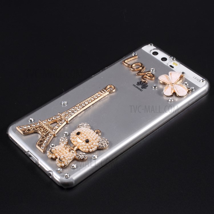Case Huawei P10 Plus / Pre-order * เคสแข็งใส Rhinestone ตกแต่งคริสตัล *