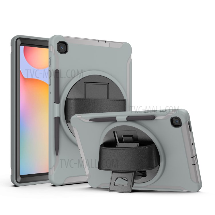 Case Samsung Galaxy Tab S6 Lite / Pre-Order * เคสฝาครอบแท็บเล็ต PC + TPU แบบหมุนได้ 360 °พร้อมช่องเสียบปากกาและสายคล้องมือ *
