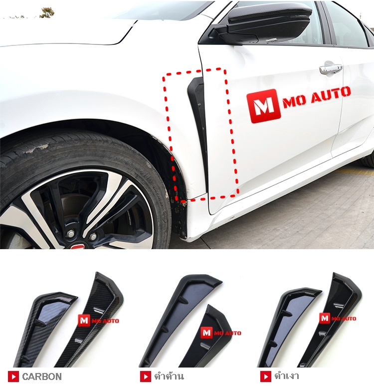 คิ้วแต่งแก้มข้าง ทรง Type R CIVIC FC/FK /MC 2019-2020