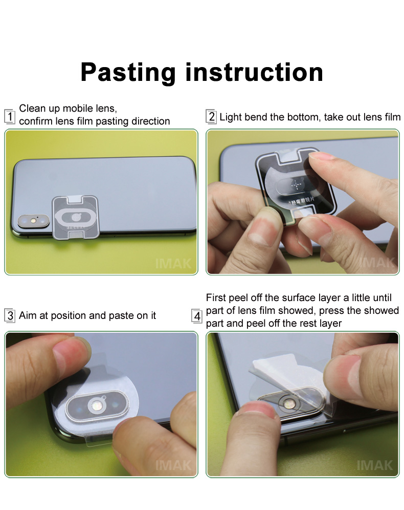 กระจกนิรภัยเลนส์กล้องหลัง Vivo S1 / Pre-Order * IMAK 2 ชิ้น / แพ็ค HD ตัวป้องกันเลนส์กล้องโปร่งใส *