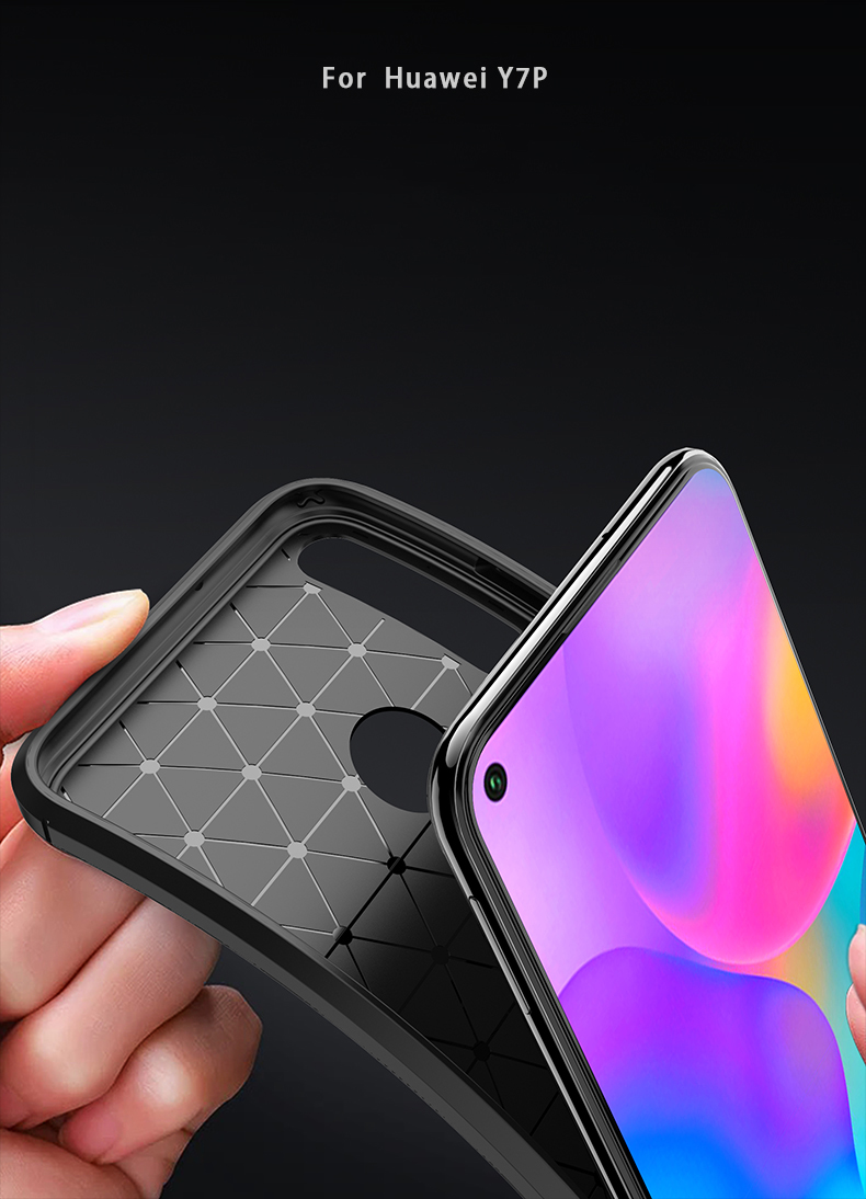 Case Huawei Y7p / Pre-Order * เคสคาร์บอนไฟเบอร์เนื้อ TPU กันกระแทก *