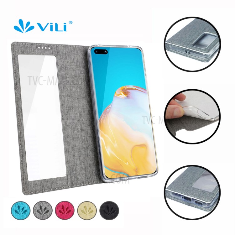 Case Huawei P40 Pro / Pre-order * Vili DMX ดูหน้าต่างสมาร์ทเคสนอน / ตื่นโดยอัตโนมัติ หน้าต่างสัมผัสที่โปร่งใส *