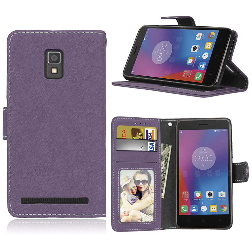 Case Lenovo A6600 / Pre-order * หรูหรา Retro ยืนถือกระเป๋าสตางค์หนัง PU ปกหนัง *