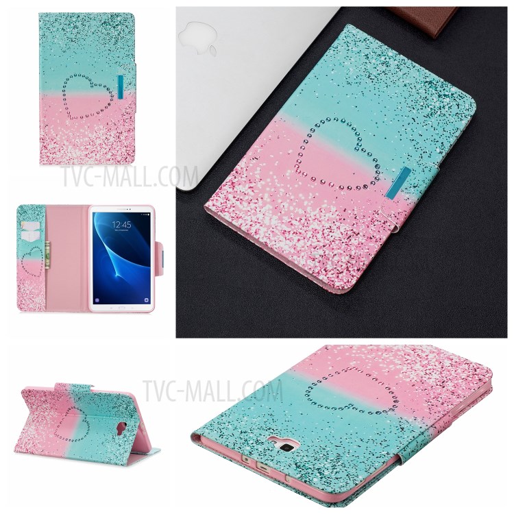 Case Samsung Galaxy Tab A 10.1 (2016) / Pre-order * รูปแบบการพิมพ์ลายเข็มกลัดหนังกว้างกระเป๋าสตางค์ *