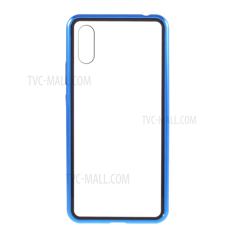 Case Xiaomi Redmi 9A / Pre-order * เคสแม่เหล็กกรอบการดูดซับโลหะ + กระจกนิรภัยโทรศัพท์ปกหลัง *