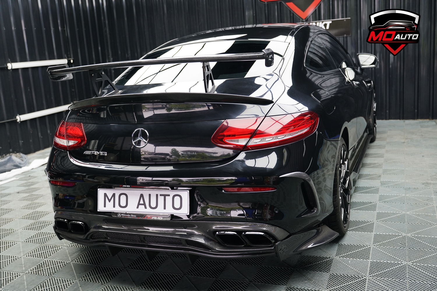 Diffuser PSM คาร์บอนแท้ สำหรับ C Coupe W205 C200 C250