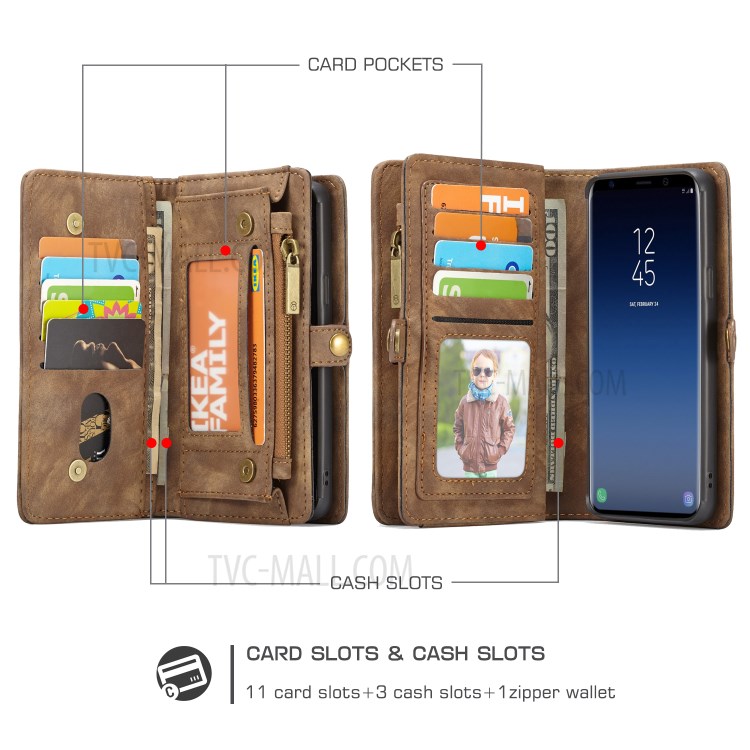 Case Samsung Galaxy S9 Plus / Pre-Order * CASEME 2-in-1 Multi-slot Wallet หนังวินเทจแยกเคส *