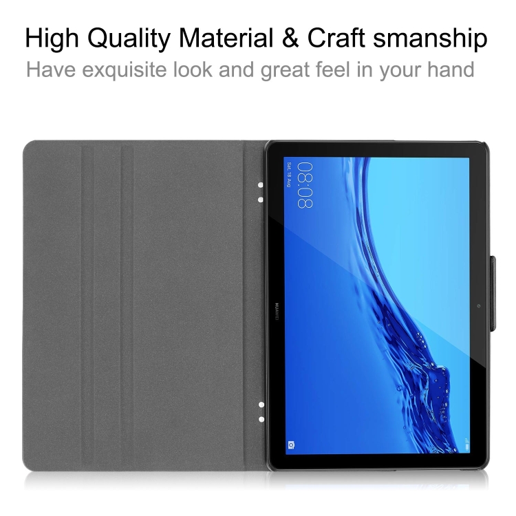 Case Huawei MediaPad T5 / Pre-Order * เคสพื้นผิวหนัง PU คุณสมบัติขาตั้งหลายมุมเพื่อการรับชมแบบแฮนด์ฟรี *