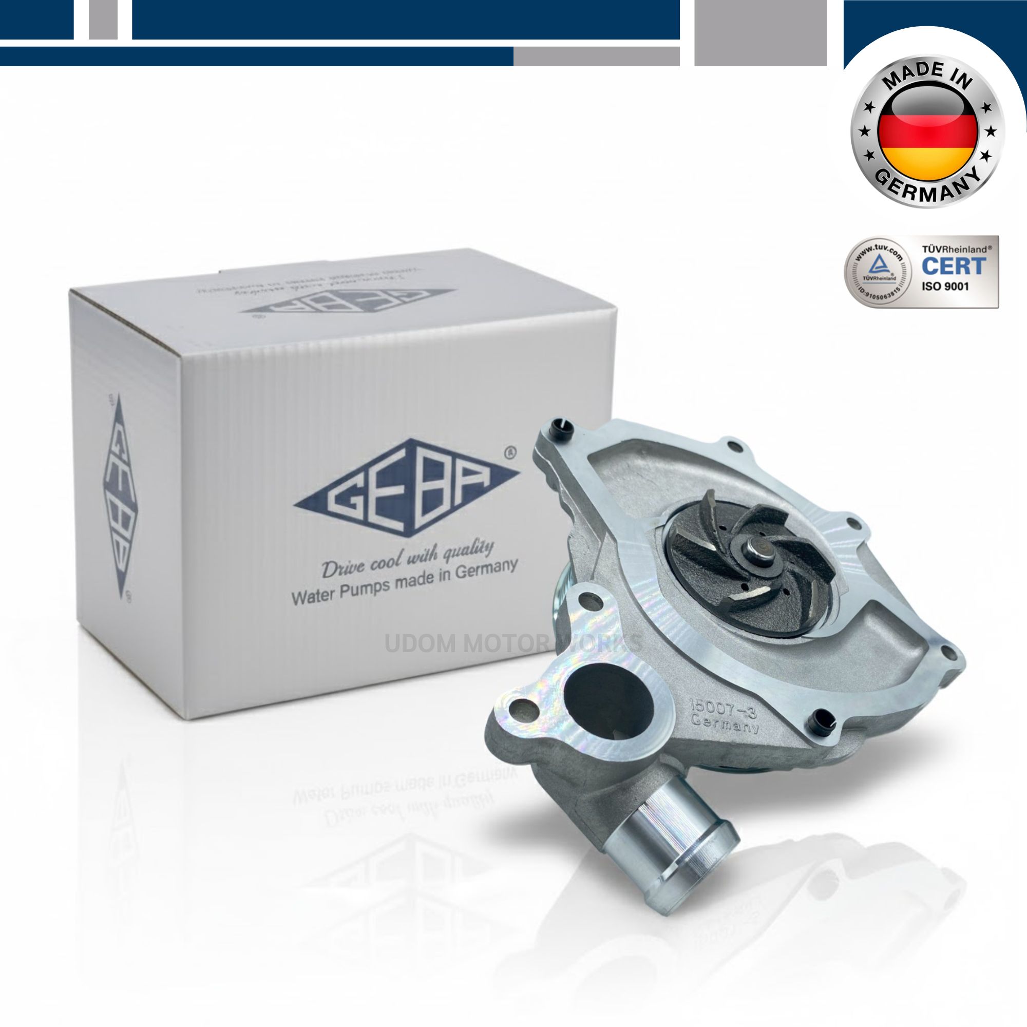 PORSCHE ปั๊มน้ำ Boxster, 911 (996) / ยี่ห้อ GEBA / 99610601157 99610601153 99610601151 99610601154 99610601156 99610601155 99610601152