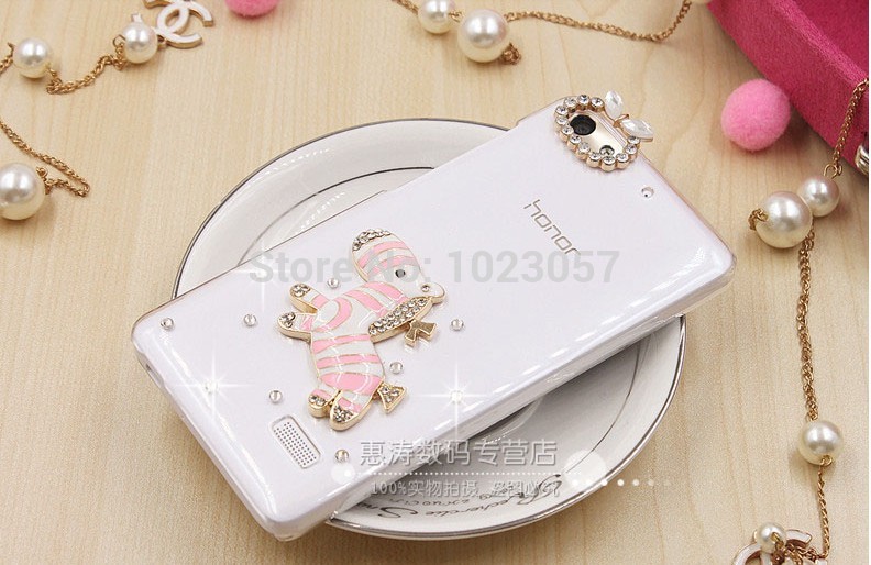 Case Huawei G-Play Mini / Pre-order * ตกแต่งด้วย Rhinestone และส่องแสง Camellia, ประกายและดีลักซ์ *