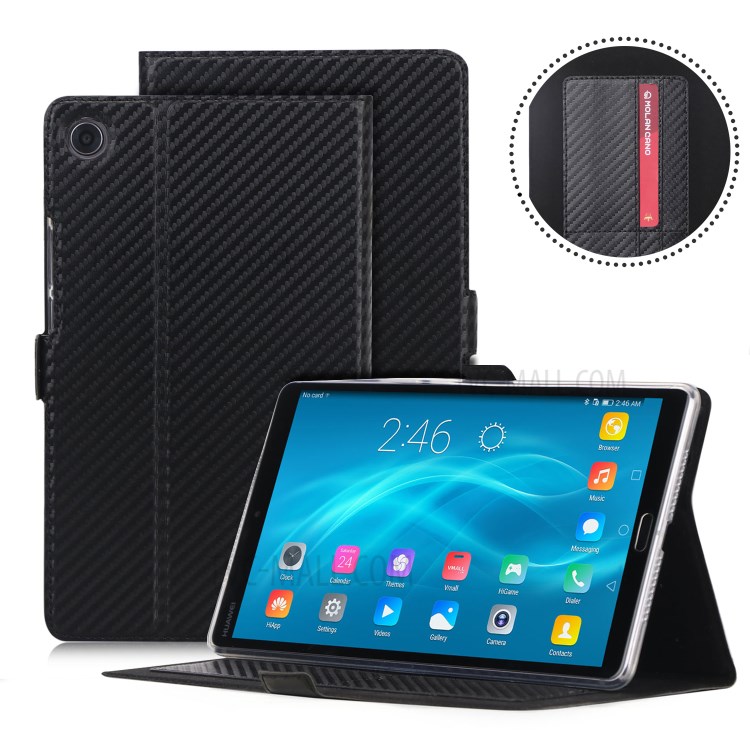 Case Huawei MediaPad M5 / Pre-Order * WY-1629 เคสผิวคาร์บอนไฟเบอร์ *