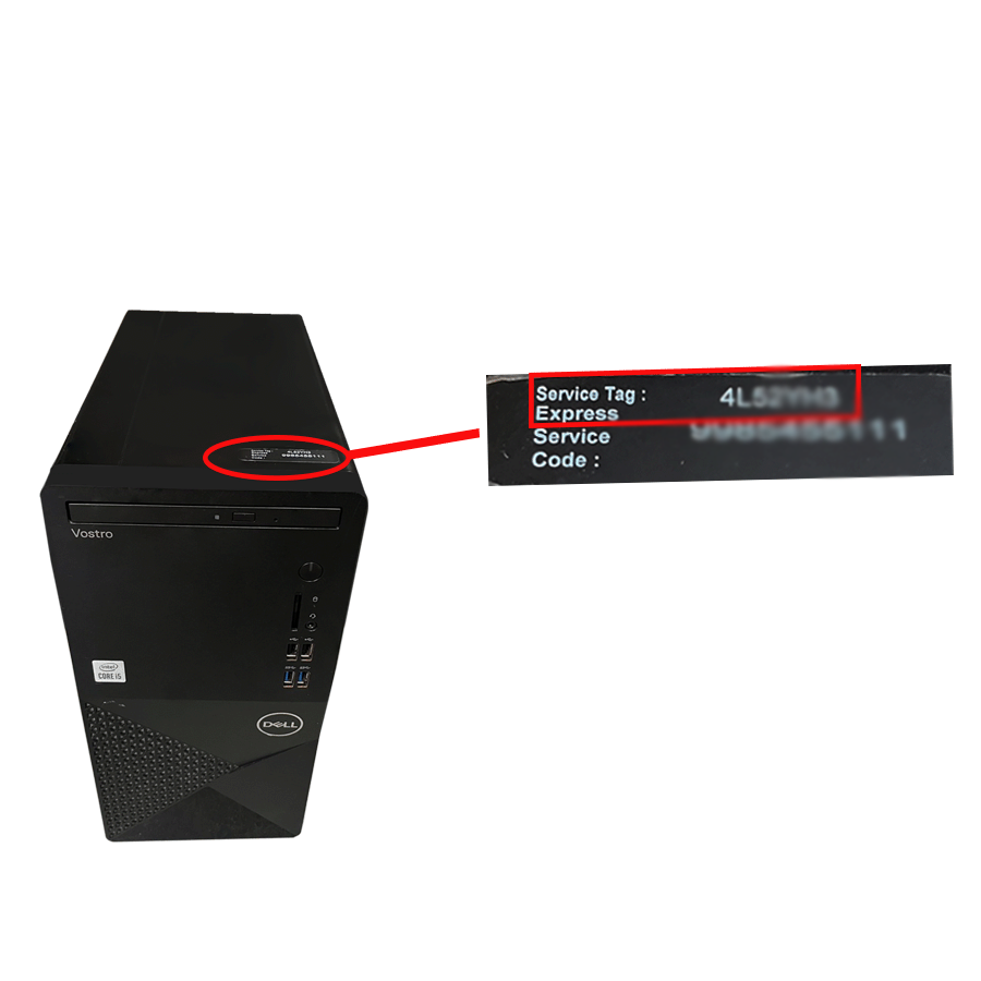 Service Tag บน Desktop PC