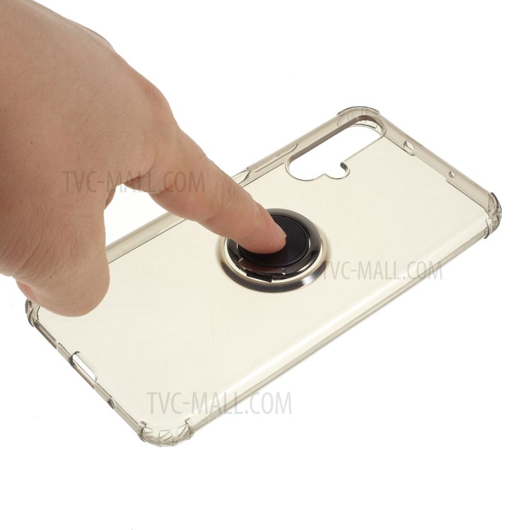 Case Huawei Nova 5T / Pre-order * เคส TPU แบบใสพร้อมขาตั้ง แหวนหมุนได้ 180 องศาช่วยให้ใช้งานมือเดียวได้ง่าย *