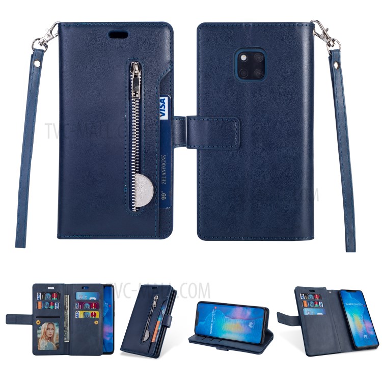 Case Huawei Mate 20 Pro / Pre-order * เคสกระเป๋าสตางค์แบบหลายช่อง พร้อมสายคล้องมือ *
