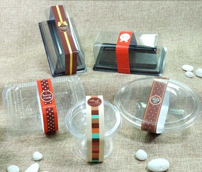 สายคาดกล่องลายจุดสีน้ำตาล 2.2x31.3 cm. 50 ชิ้น