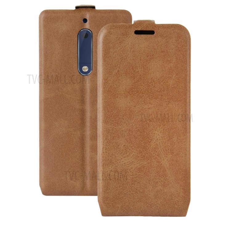 Case Nokia 5 / Pre-order * เคสแนวตั้ง พื้นผิวหนังม้า *