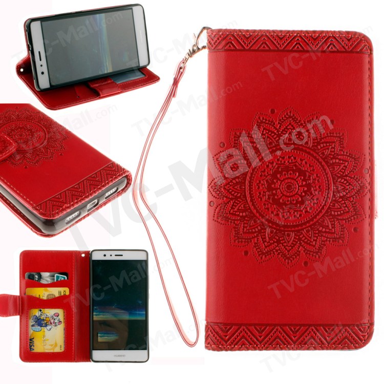 Case Huawei P9 Plus / Pre-order * * ผิวนูนดอกไม้ Mandala กับเชือกเส้นเล็ก *