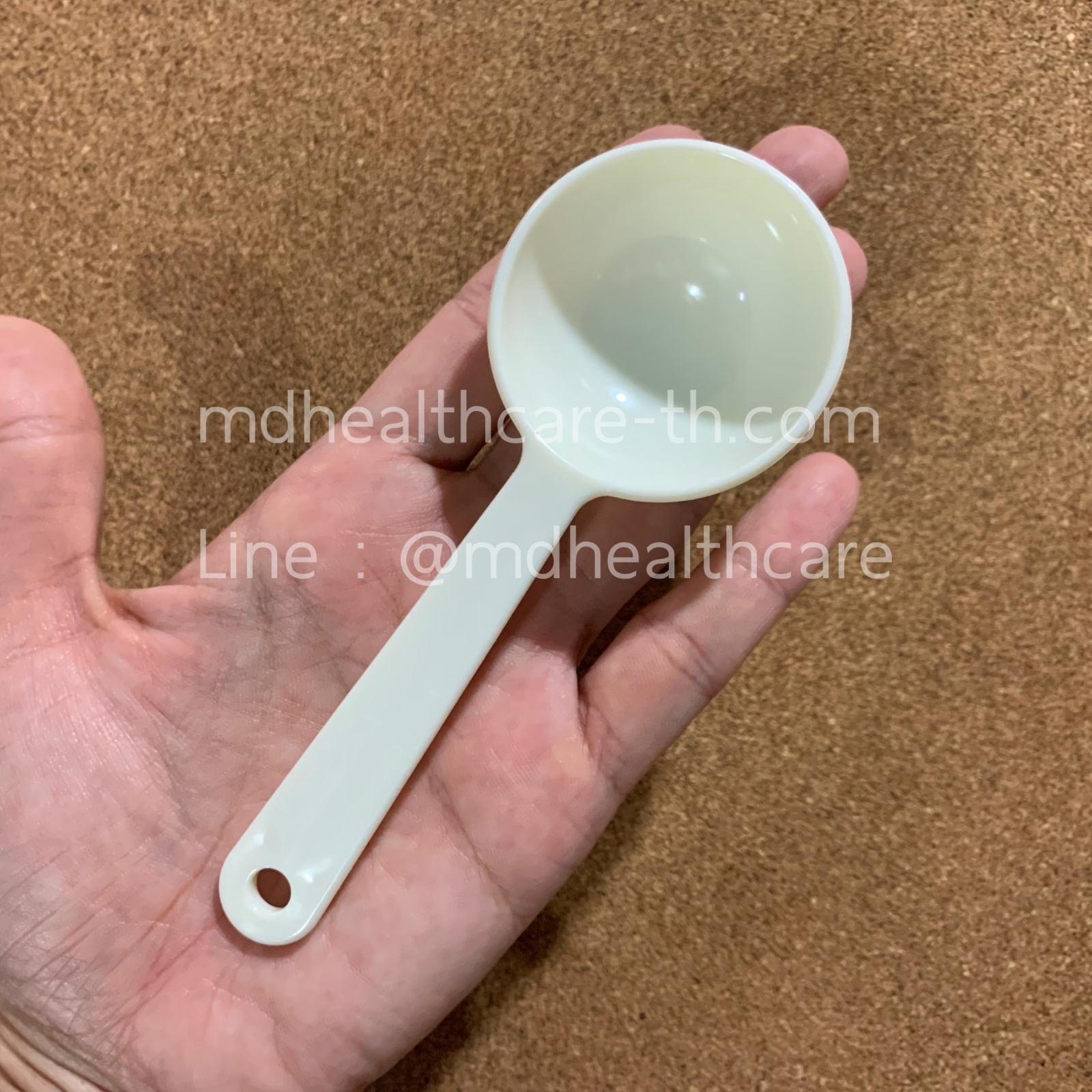 ช้อนตวง10กรัม/20ml.(cc.) ยาว12cm. (10ชิ้น/ชิ้นละ 6บาท). วัสดุPSหนา