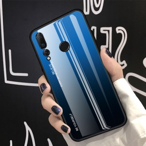 Case Huawei Nova 4 / Pre-Order * เคส + กระจกนิรภัยปกหลัง TPU + PC ไล่โทนสีไร้รอยขีดข่วน *