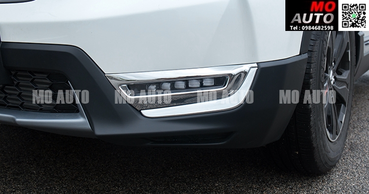ครอบไฟตัดหมอกโครเมียม เครื่องเบนซิน CR-V G5